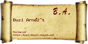 Buzi Arnót névjegykártya